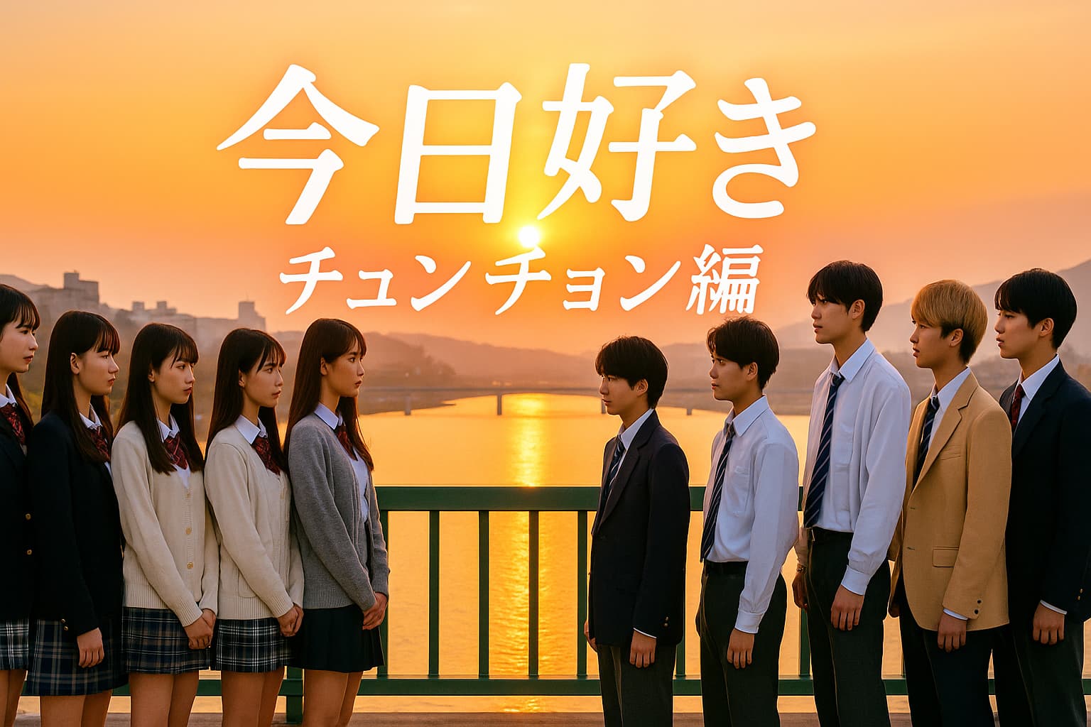 今日好き チュンチョン編の出演メンバー集合写真｜ABEMA『今日、好きになりました。』春川が舞台のシリーズ