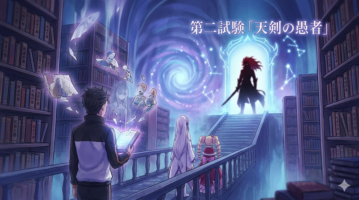 リゼロ4期5話（71話）の感想考察｜死者の書と魔女テュフォンの記憶、第二試験の始まり