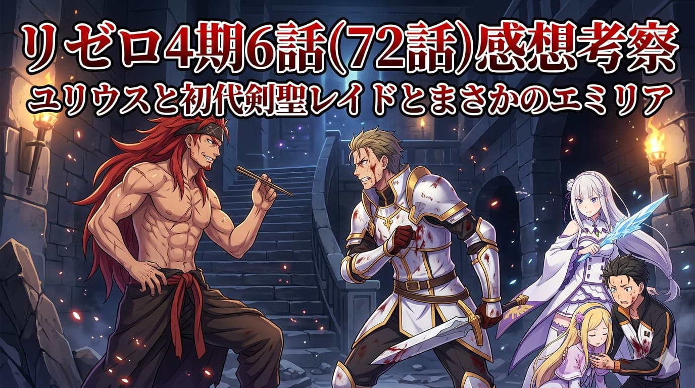 リゼロ4期6話（72話）の感想考察｜ユリウスと初代剣聖レイドとまさかのエミリア